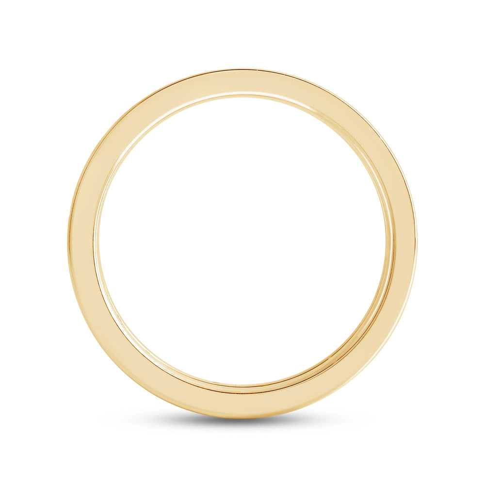 Round Diamond Men's Ring with 18KT Yellow Gold / Lab / 1 Cut Diamond in 14KT Yellow Gold / Lab / 1 view 2
