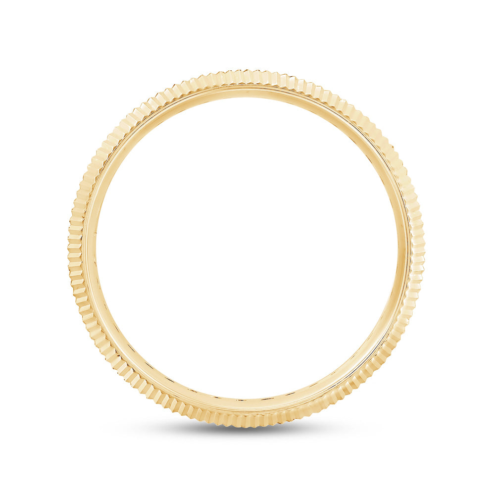 Fluted Frame Men's Ring with 18KT Yellow Gold / Lab / 1/2 Cut Diamond in 14KT Yellow Gold / Lab / 1/2 view 2
