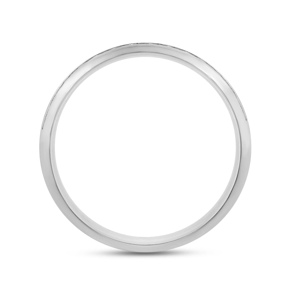 Dome Diamond Horizon Men's Ring with 18KT White Gold / Lab / 1 1/2 Cut Diamond in 14KT White Gold / Lab / 1 1/2 view 2

