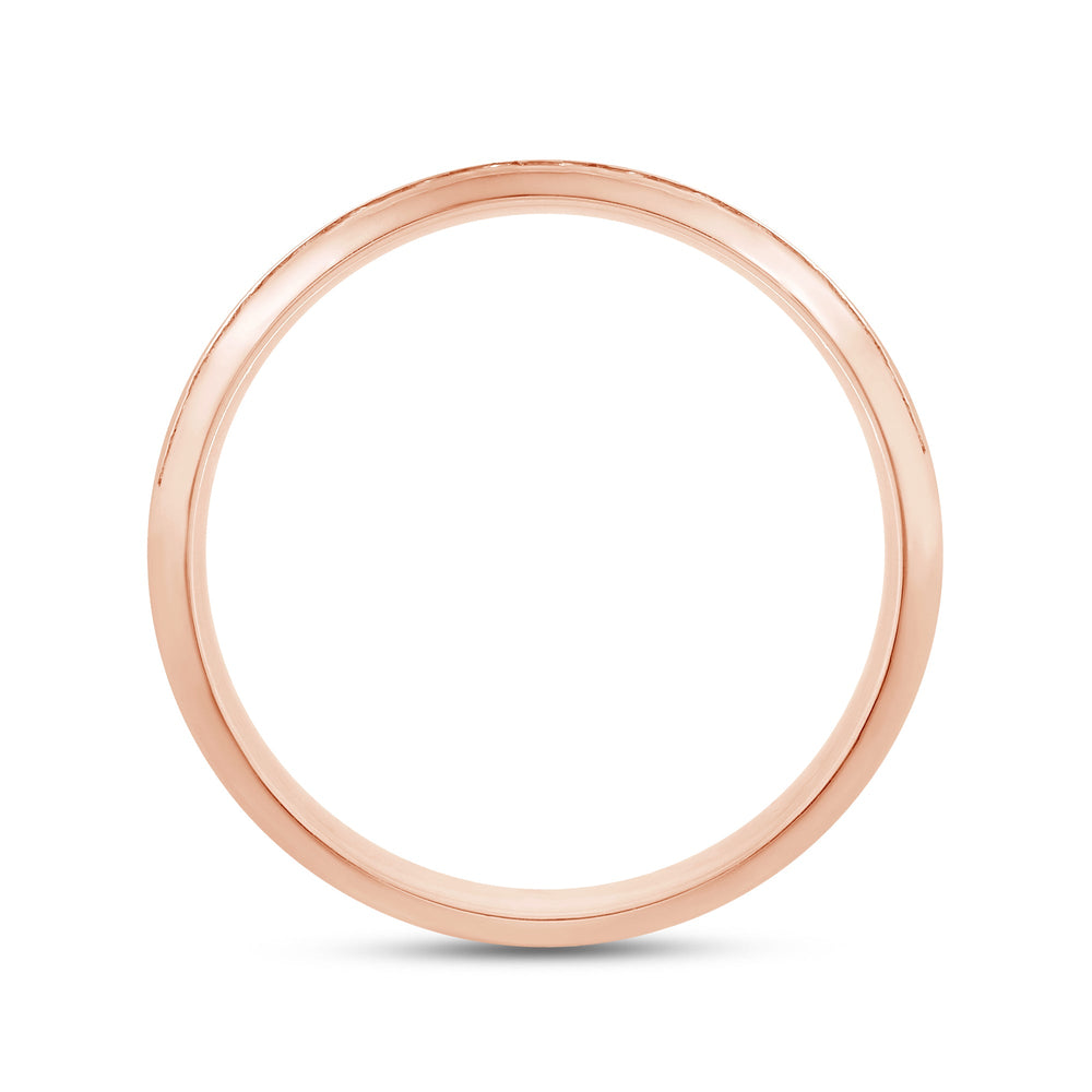 Dome Diamond Horizon Men's Ring with 18KT Rose Gold / Lab / 1 1/2 Cut Diamond in 14KT Rose Gold / Lab / 1 1/2 view 2
