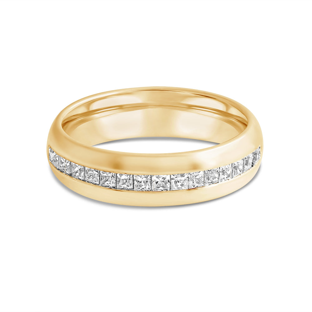 Dome Diamond Horizon Men's Ring with 18KT Yellow Gold / Lab / 1 1/2 Cut Diamond in 14KT Yellow Gold / Lab / 1 1/2 view 1
