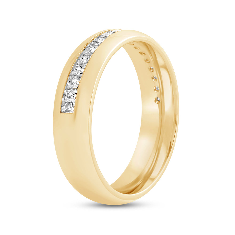 Dome Diamond Horizon Men's Ring with 18KT Yellow Gold / Lab / 1 1/2 Cut Diamond in 14KT Yellow Gold / Lab / 1 1/2 view 4
