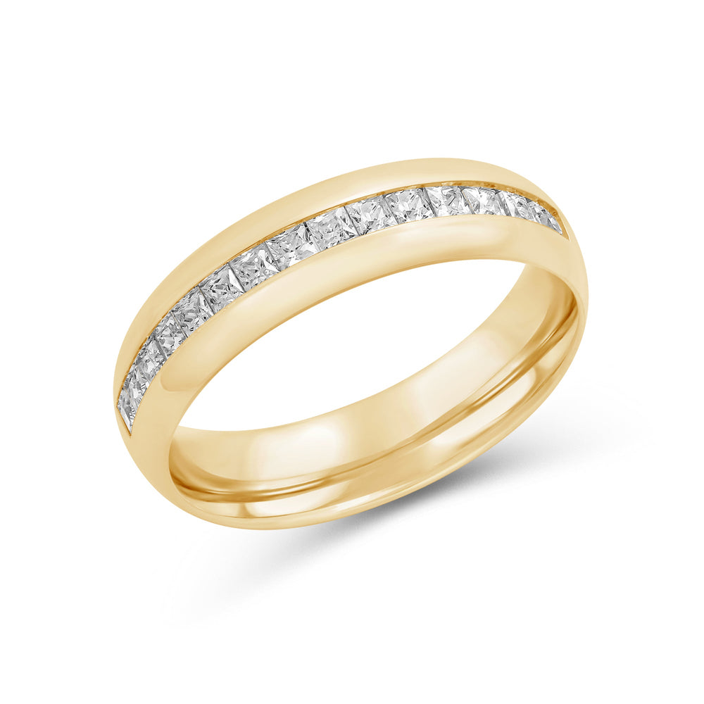 Dome Diamond Horizon Men's Ring with 18KT Yellow Gold / Lab / 1 1/2 Cut Diamond in 14KT Yellow Gold / Lab / 1 1/2 view 3
