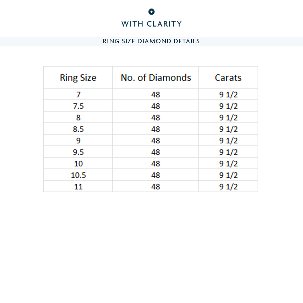 Garden Eternity Ring with Platinum / Lab / 9 1/2 Cut Diamond in 14KT Platinum / Lab / 9 1/2 view 4
