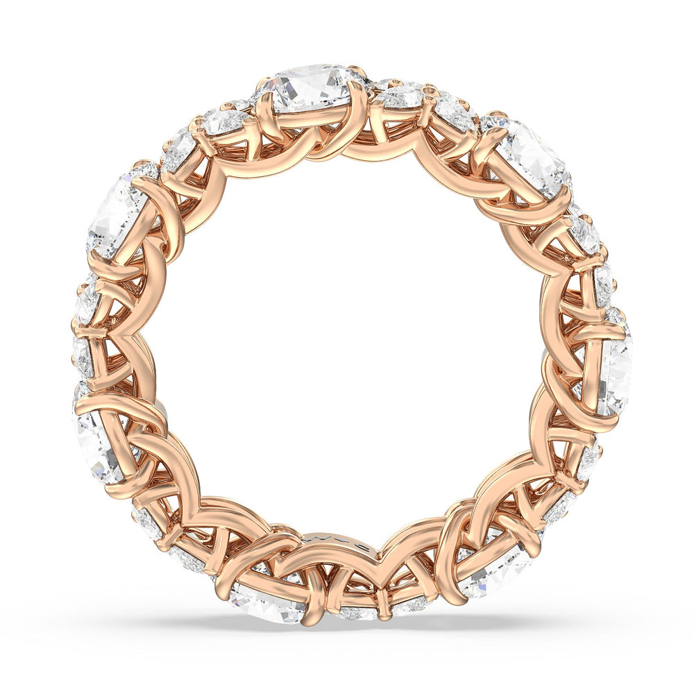 Botanical Eternity Ring with 18KT Rose Gold / Lab / 6 5/8 Cut Diamond in 14KT Rose Gold / Lab / 6 5/8 view 5
