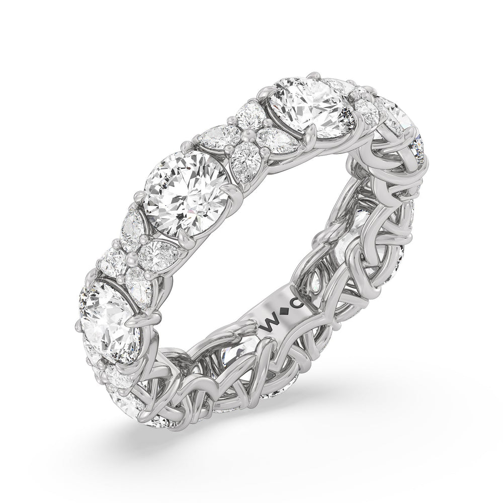 Botanical Eternity Ring with Platinum / Lab / 6 5/8 Cut Diamond in 14KT Platinum / Lab / 6 5/8 view 4
