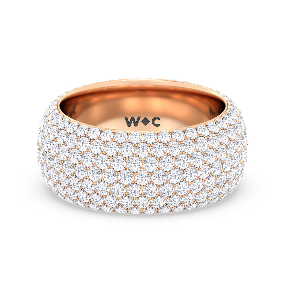 Elegance Midi Dome Eternity Ring with 18KT Rose Gold / Lab / 5 Cut Diamond in 14KT Rose Gold / Lab / 5 view 1
