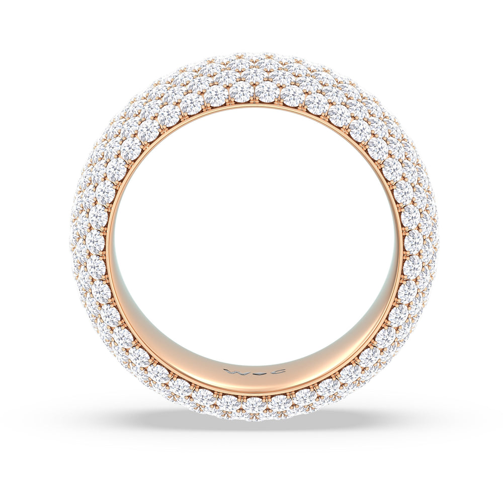 The Windsor Slim Eternity Ring with 18KT Rose Gold / Lab / 5 Cut Diamond in 14KT Rose Gold / Lab / 5 view 6
