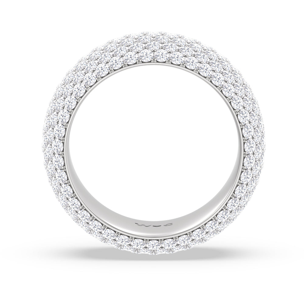 The Windsor Slim Eternity Ring with Platinum / Lab / 5 Cut Diamond in 14KT Platinum / Lab / 5 view 6
