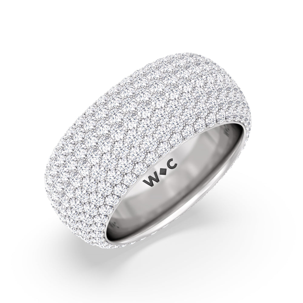 The Windsor Slim Eternity Ring with Platinum / Lab / 5 Cut Diamond in 14KT Platinum / Lab / 5 view 5
