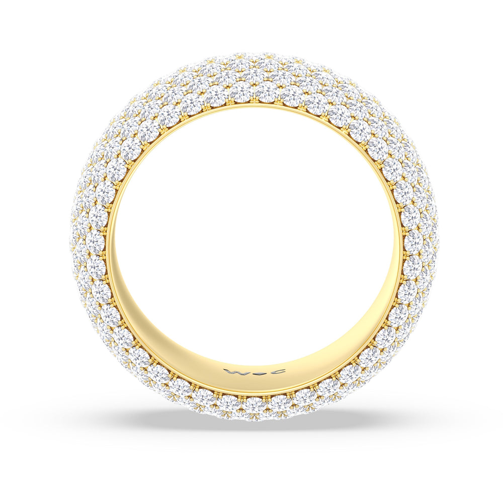 The Windsor Slim Eternity Ring with 18KT Yellow Gold / Lab / 5 Cut Diamond in 14KT Yellow Gold / Lab / 5 view 6
