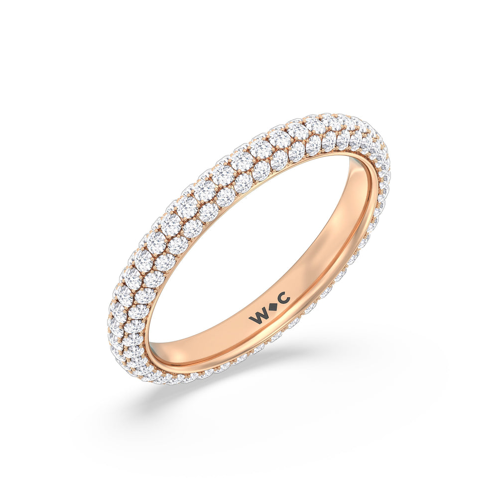 The Windsor Slim Eternity Ring with 18KT Rose Gold / Lab / 1 1/2 Cut Diamond in 14KT Rose Gold / Lab / 1 1/2 view 6
