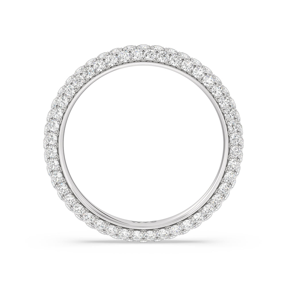 The Windsor Slim Eternity Ring with Platinum / Lab / 1 1/2 Cut Diamond in 14KT Platinum / Lab / 1 1/2 view 5
