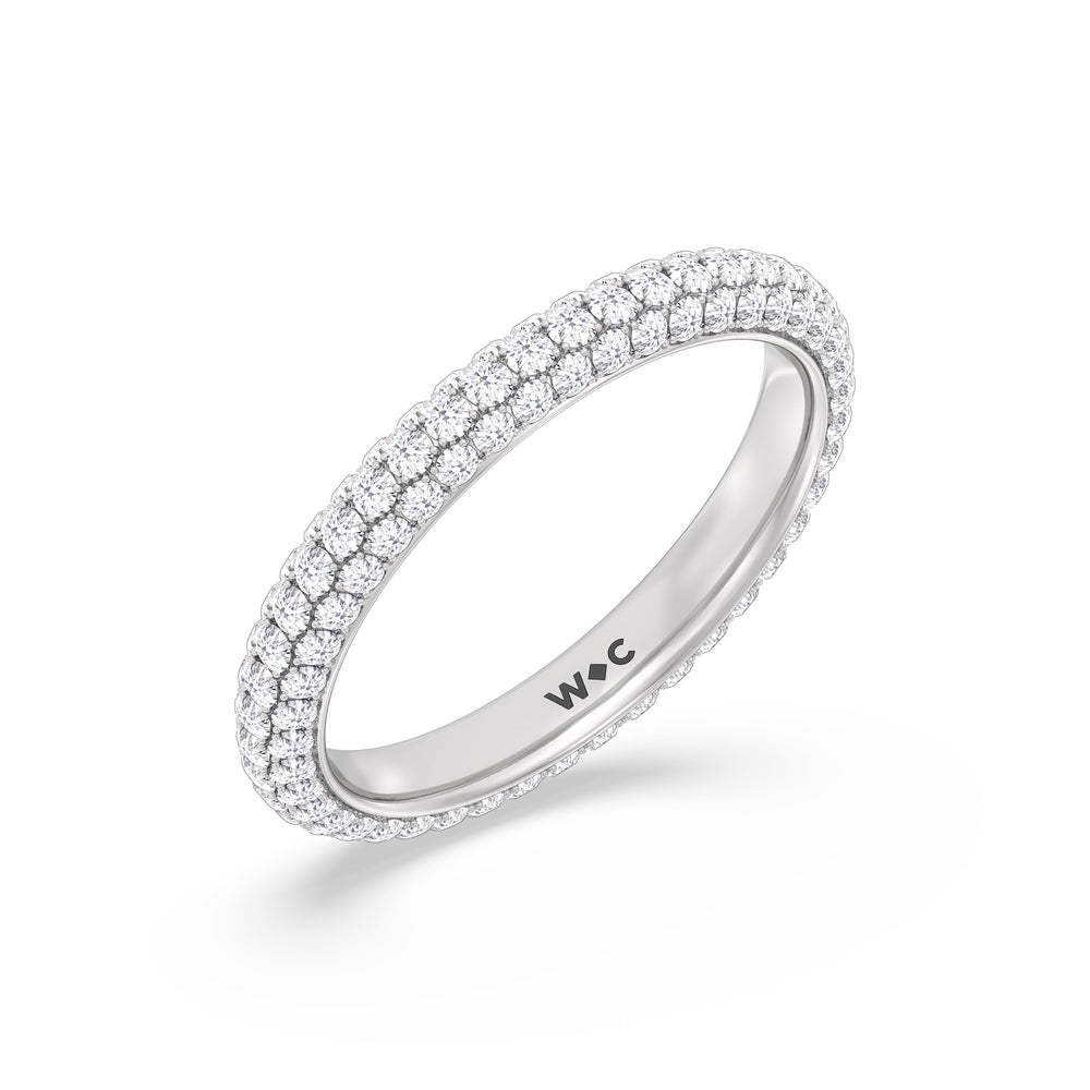 The Windsor Slim Eternity Ring with Platinum / Lab / 1 1/2 Cut Diamond in 14KT Platinum / Lab / 1 1/2 view 6
