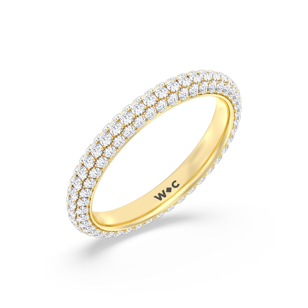 The Windsor Slim Eternity Ring with 18KT Yellow Gold / Lab / 1 1/2 Cut Diamond in 14KT Yellow Gold / Lab / 1 1/2 view 6
