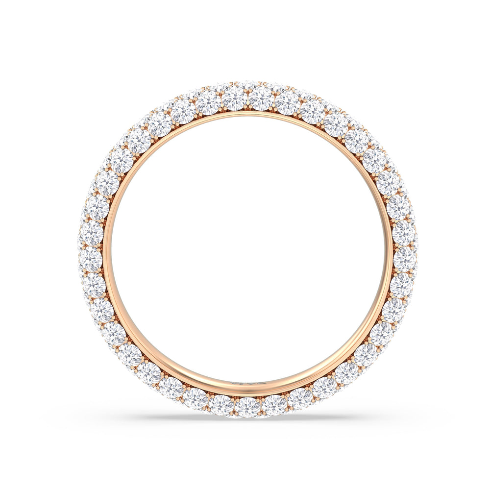 The Windsor Slim Eternity Ring with 18KT Rose Gold / Lab / 2 Cut Diamond in 14KT Rose Gold / Lab / 2 view 7
