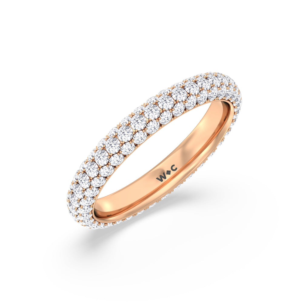 The Windsor Slim Eternity Ring with 18KT Rose Gold / Lab / 2 Cut Diamond in 14KT Rose Gold / Lab / 2 view 6
