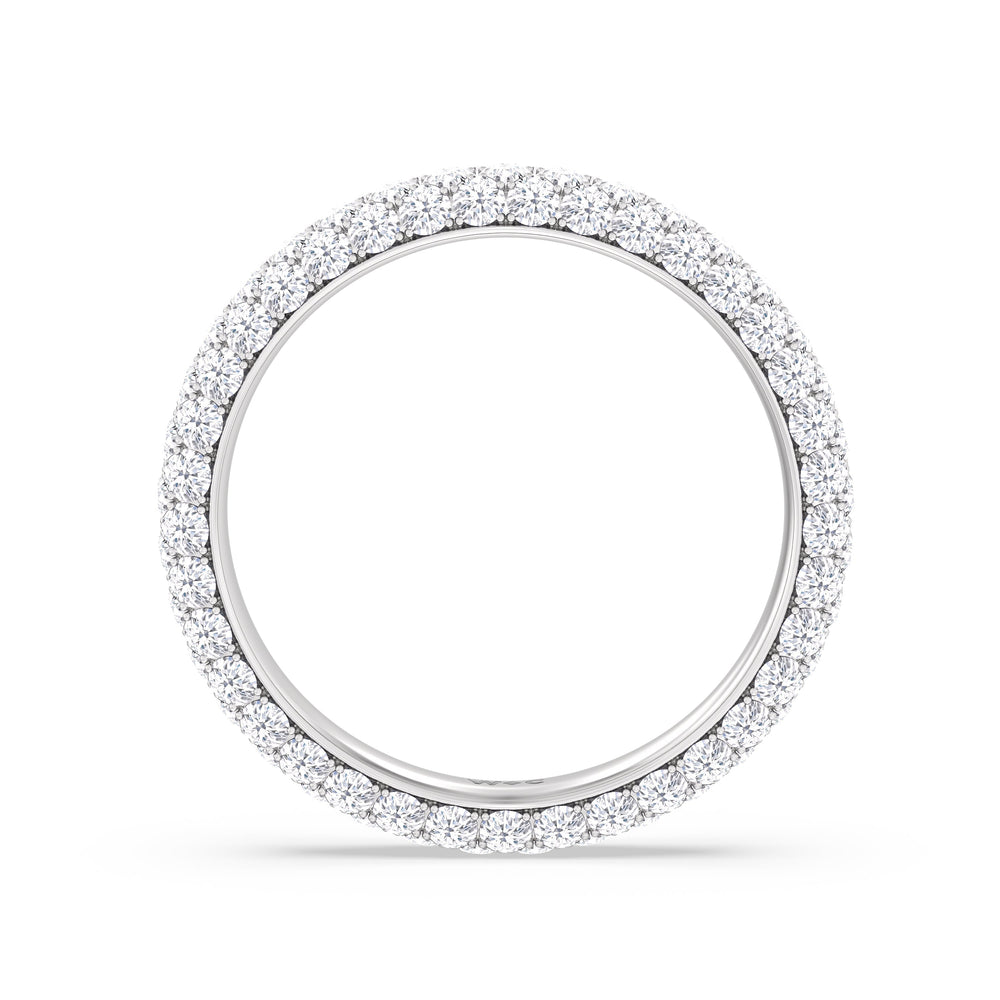 The Windsor Slim Eternity Ring with Platinum / Lab / 2 Cut Diamond in 14KT Platinum / Lab / 2 view 9
