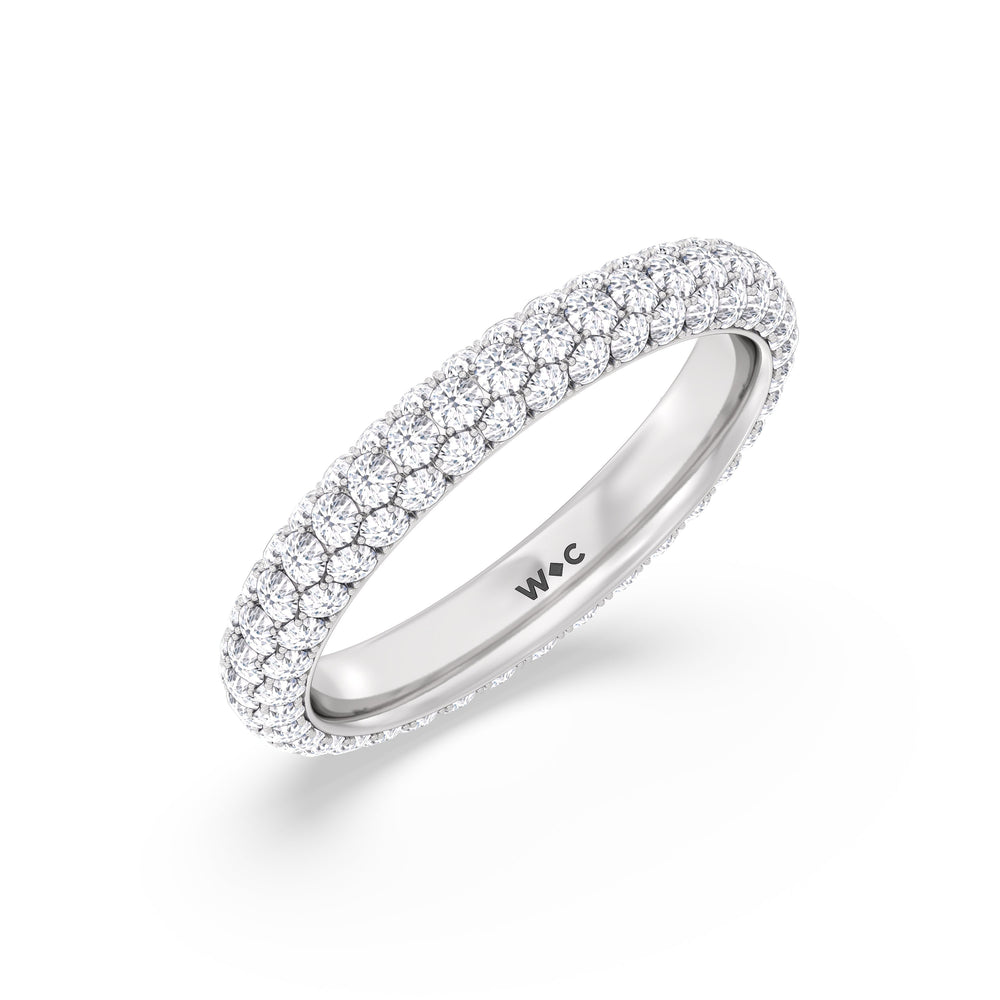 The Windsor Slim Eternity Ring with Platinum / Lab / 2 Cut Diamond in 14KT Platinum / Lab / 2 view 8

