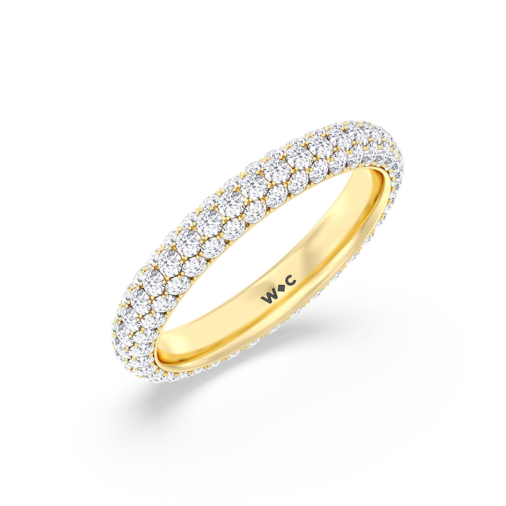The Windsor Slim Eternity Ring with 18KT Yellow Gold / Lab / 2 Cut Diamond in 14KT Yellow Gold / Lab / 2 view 8
