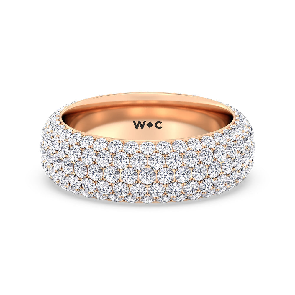 The Windsor Slim Eternity Ring with 18KT Rose Gold / Lab / 4 Cut Diamond in 14KT Rose Gold / Lab / 4 view 2
