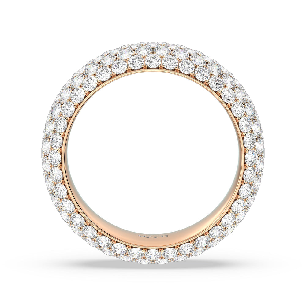 The Windsor Slim Eternity Ring with 18KT Rose Gold / Lab / 4 Cut Diamond in 14KT Rose Gold / Lab / 4 view 5
