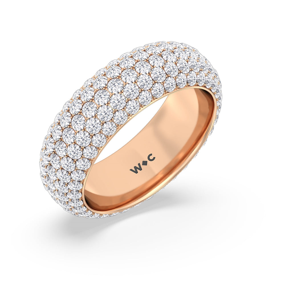 The Windsor Slim Eternity Ring with 18KT Rose Gold / Lab / 4 Cut Diamond in 14KT Rose Gold / Lab / 4 view 6
