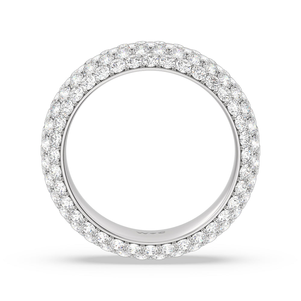 Elegance Wide Dome Eternity Ring with Platinum / Lab / 4 Cut Diamond in 14KT Platinum / Lab / 4 view 2
