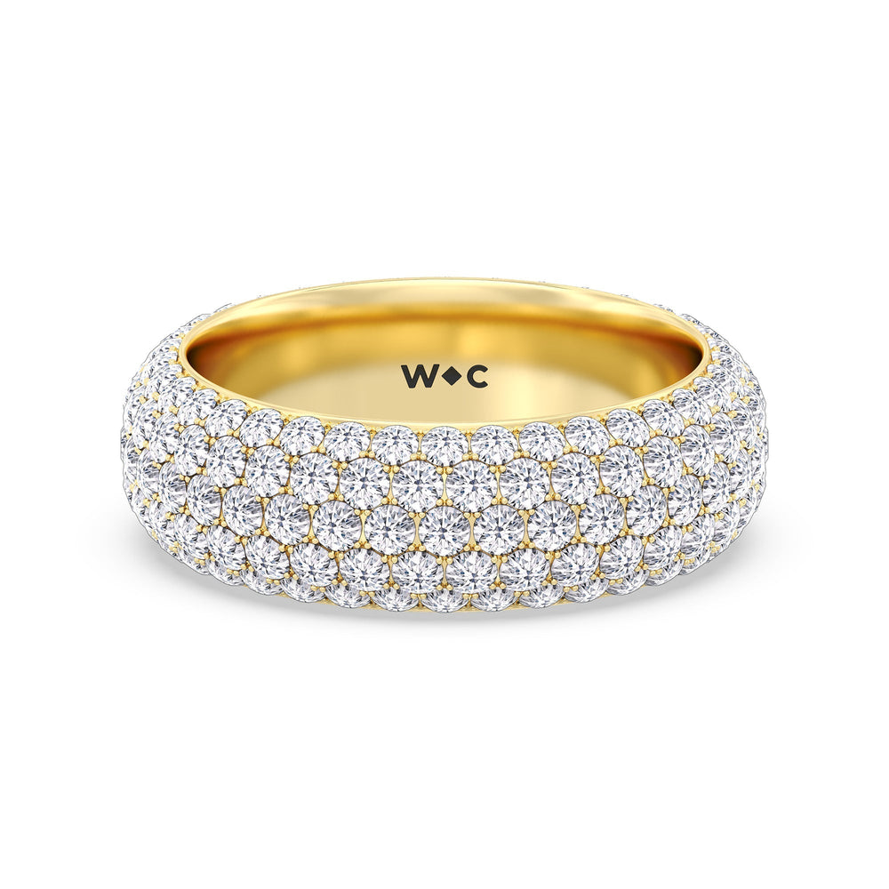The Windsor Slim Eternity Ring with 18KT Yellow Gold / Lab / 4 Cut Diamond in 14KT Yellow Gold / Lab / 4 view 2
