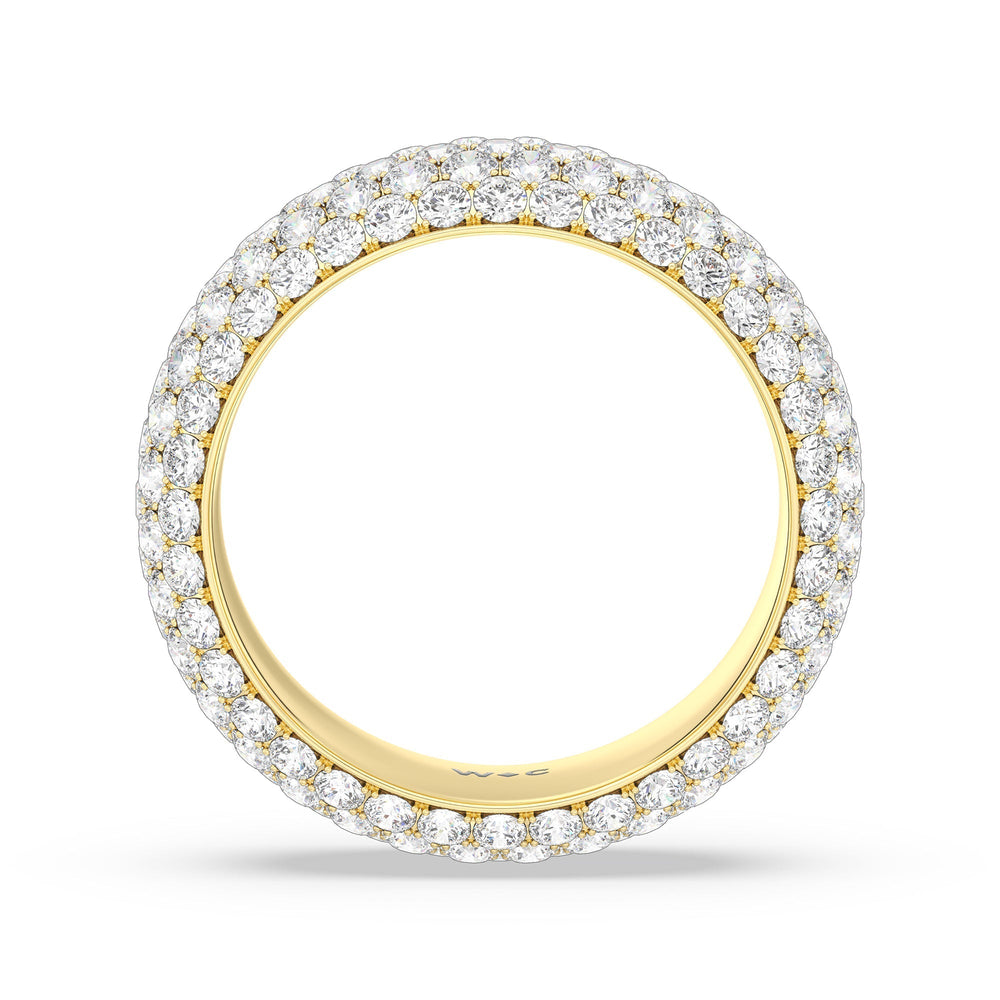 The Windsor Slim Eternity Ring with 18KT Yellow Gold / Lab / 4 Cut Diamond in 14KT Yellow Gold / Lab / 4 view 5
