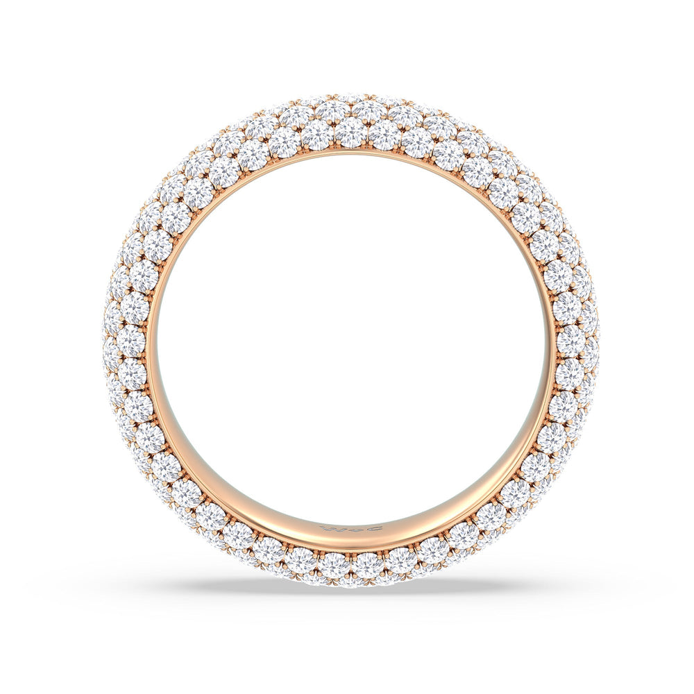 The Windsor Slim Eternity Ring with 18KT Rose Gold / Lab / 3 Cut Diamond in 14KT Rose Gold / Lab / 3 view 5
