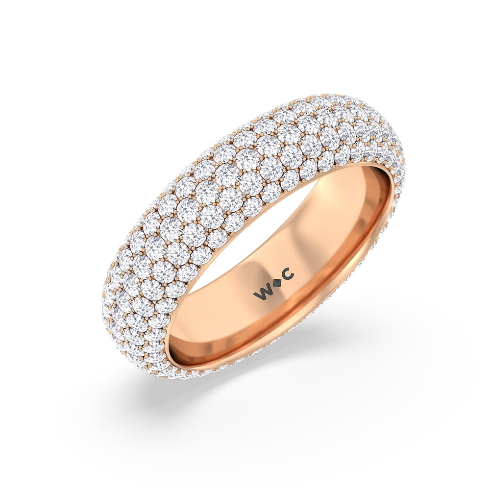 The Windsor Slim Eternity Ring with 18KT Rose Gold / Lab / 3 Cut Diamond in 14KT Rose Gold / Lab / 3 view 6
