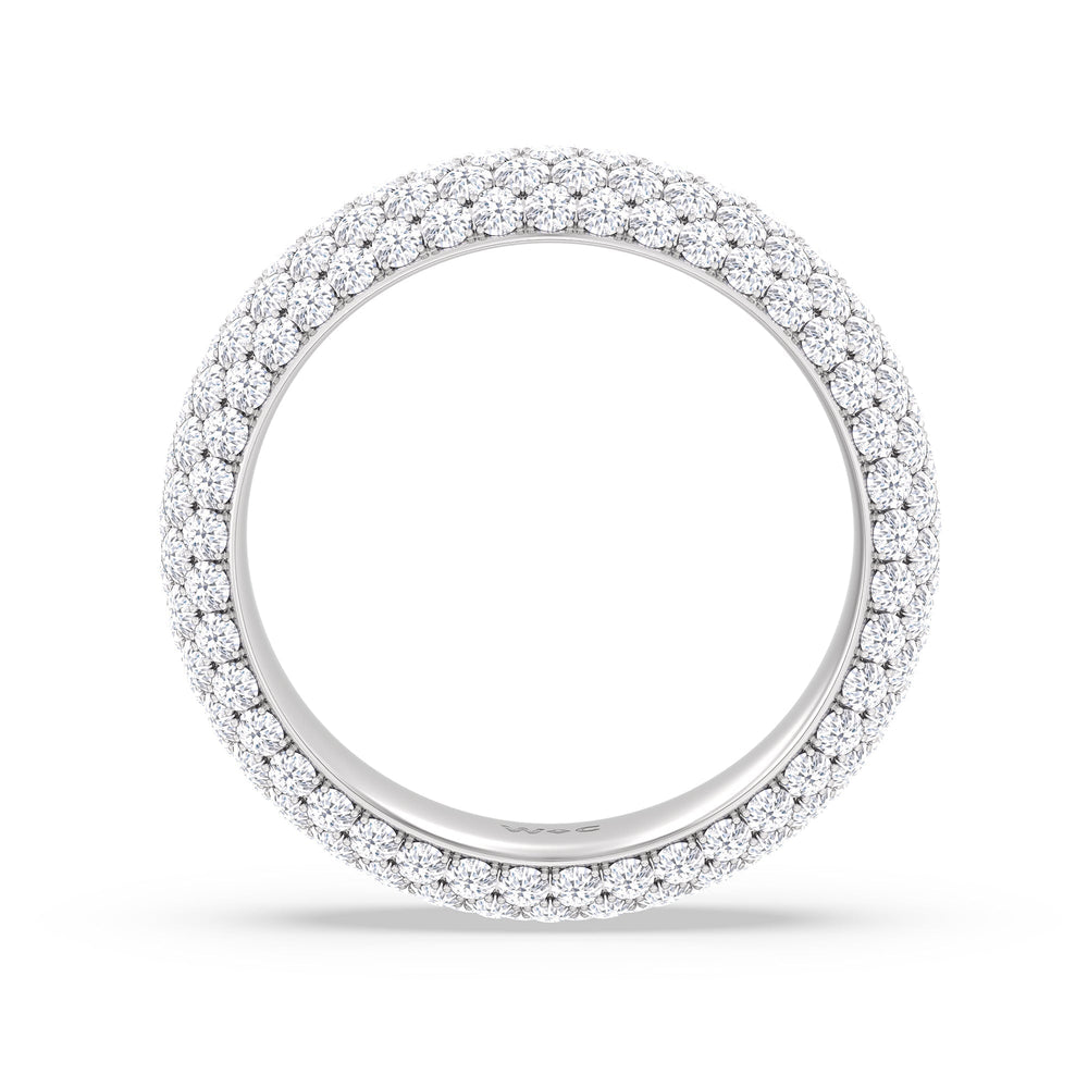 The Windsor Slim Eternity Ring with Platinum / Lab / 3 Cut Diamond in 14KT Platinum / Lab / 3 view 5
