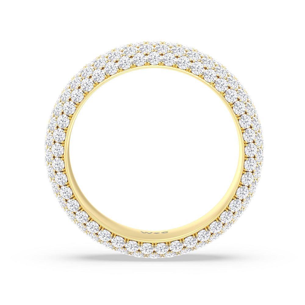 The Windsor Slim Eternity Ring with 18KT Yellow Gold / Lab / 3 Cut Diamond in 14KT Yellow Gold / Lab / 3 view 5
