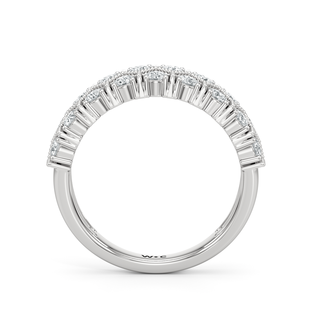 The LeVeque Ring with Mar Cut Diamond in 14KT Platinum / Lab / 04 view 3
