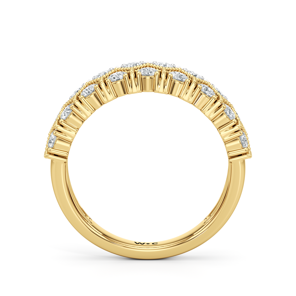 The LeVeque Ring with Mar Cut Diamond in 14KT White & Yellow Gold / Lab / 04 view 3

