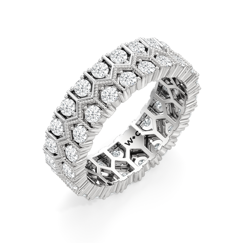 The Piscine Ring with Platinum / Lab / 1 9/10 Cut Diamond in 14KT Platinum / Lab / 1 9/10 view 4
