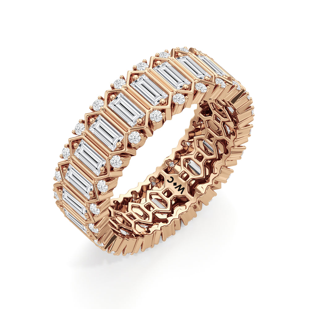 The Lexington Ring with 18KT Rose Gold / Lab / 2 3/8 Cut Diamond in 14KT Rose Gold / Lab / 2 3/8 view 4
