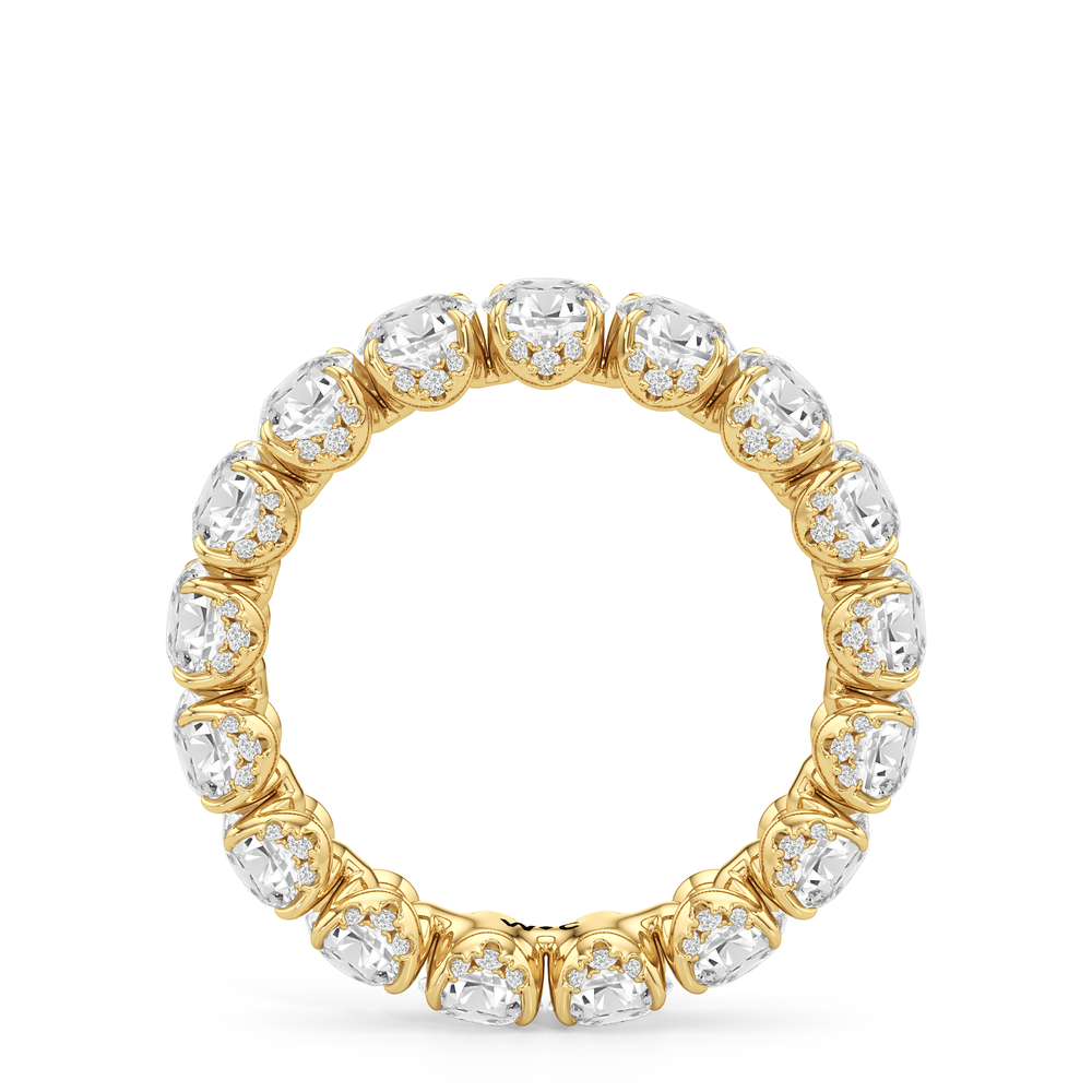 The Atrium Eternity Ring with 18KT Yellow Gold / Lab / 5 Cut Diamond in 14KT Yellow Gold / Lab / 5 view 2
