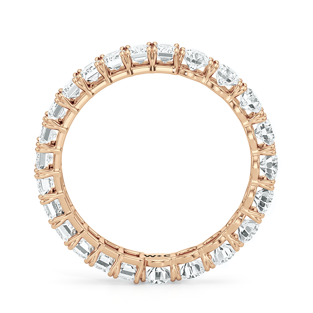 Gemini Half & Half Eternity Band (F/G SI+) with 18KT Rose Gold / Lab / 3 Cut Diamond in 14KT Rose Gold / Lab / 3 view 4
