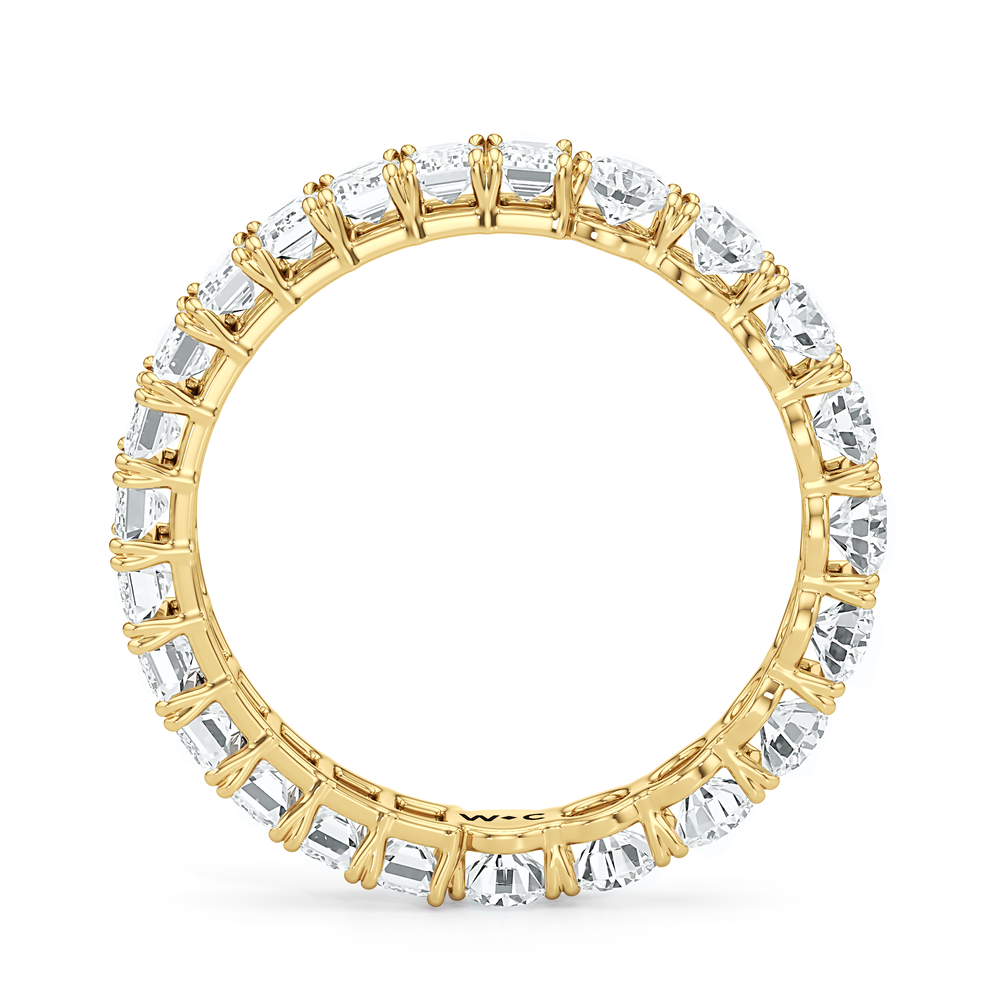 Gemini Half & Half Eternity Band (F/G SI+) with 18KT Yellow Gold / Lab / 3 Cut Diamond in 14KT Yellow Gold / Lab / 3 view 4
