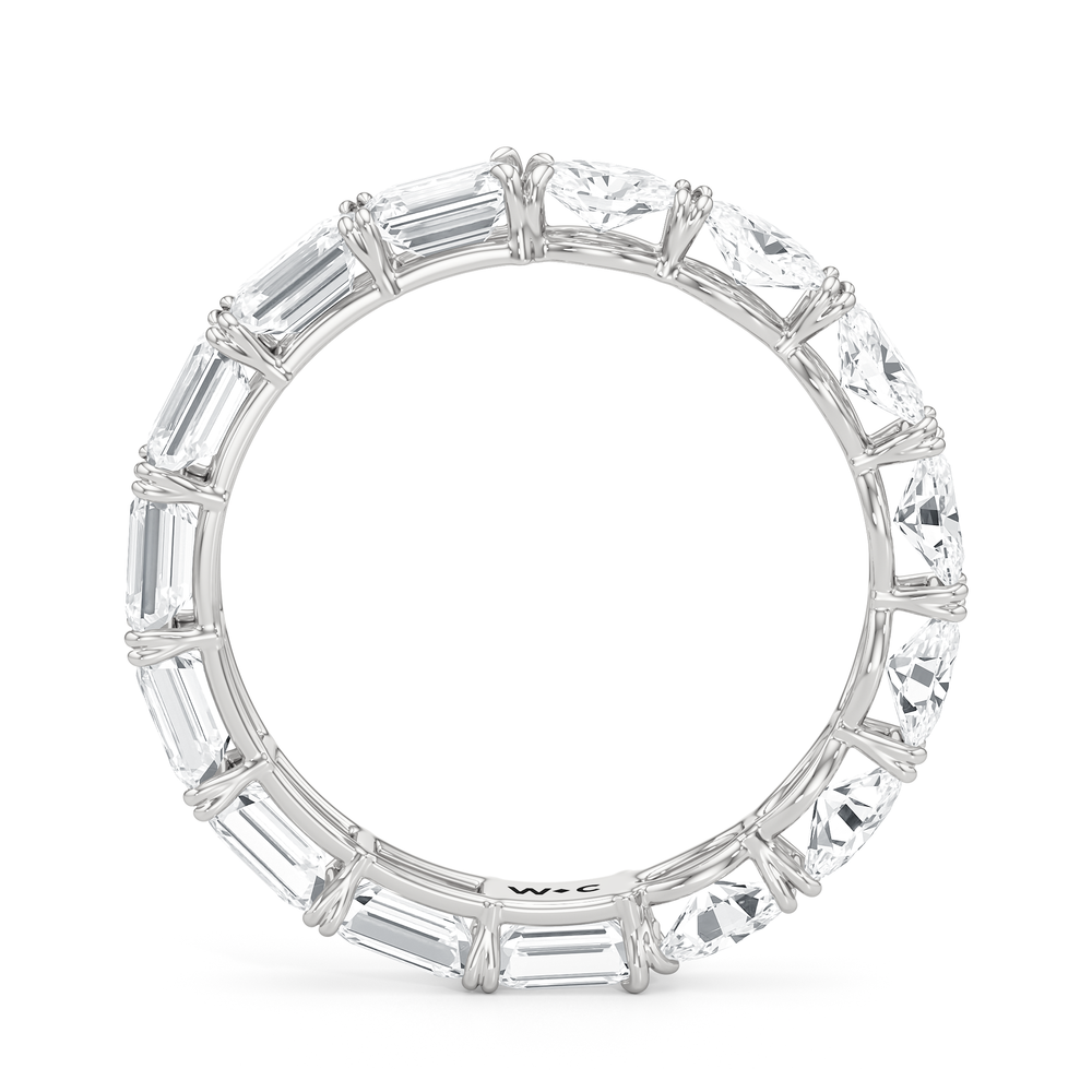Equinox Half & Half Eternity Band (E+ VS+) with Platinum / Lab / 4 Cut Diamond in 14KT Platinum / Lab / 4 view 4

