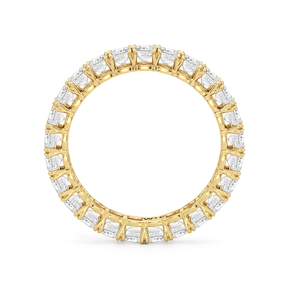 Axis Diamond Eternity Ring (E+ VS+) with 18KT Yellow Gold / Lab / 3 Cut Diamond in 14KT Yellow Gold / Lab / 3 view 4
