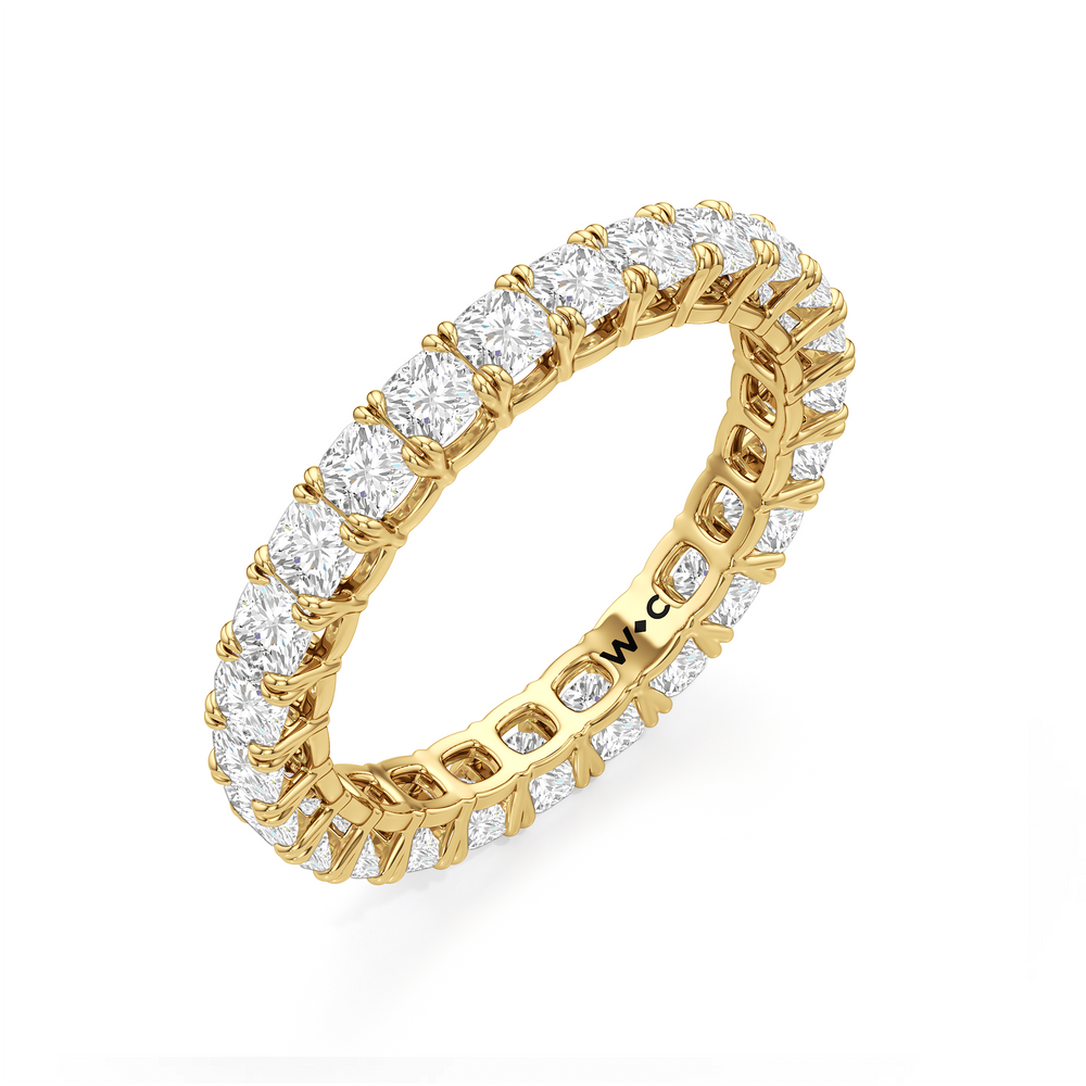 Axis Diamond Eternity Ring (F/G SI+) with 18KT Yellow Gold / Lab / 3 Cut Diamond in 14KT Yellow Gold / Lab / 3 view 5
