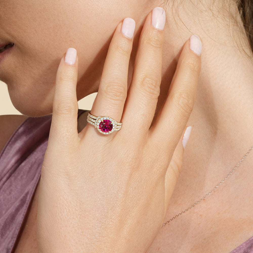Model Wearing The Azurine Ring view