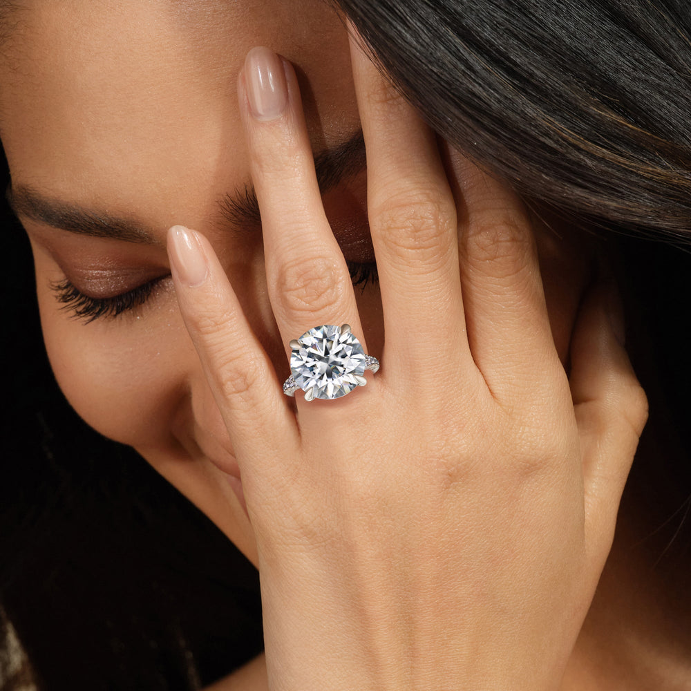 Model Wearing The Caravaggio Ring with Lab Grown Diamond view