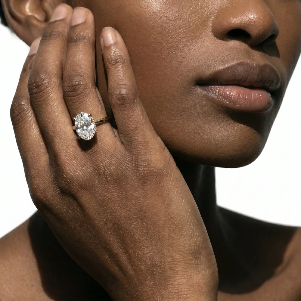 The Cassatt Solitaire Engagement Ring with Elongated Cushion Cut Diamond in 14KT Yellow Gold view 3
