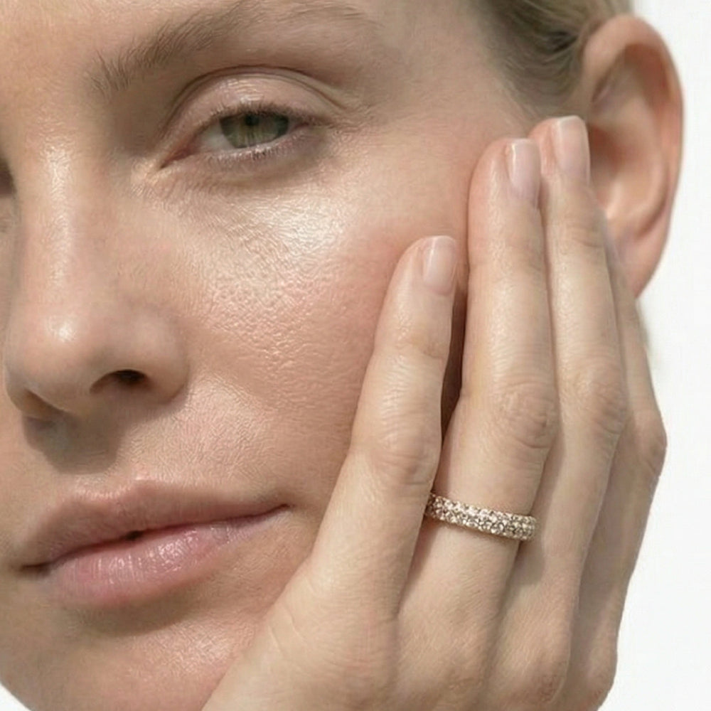 The Windsor Slim Eternity Ring with Platinum / Lab / 2 Cut Diamond in 14KT Platinum / Lab / 2 view 3
