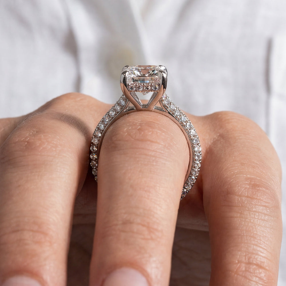 Pear Cut The Windsor Ring with Lab Grown Diamond in 14KT Yellow Gold view 4
