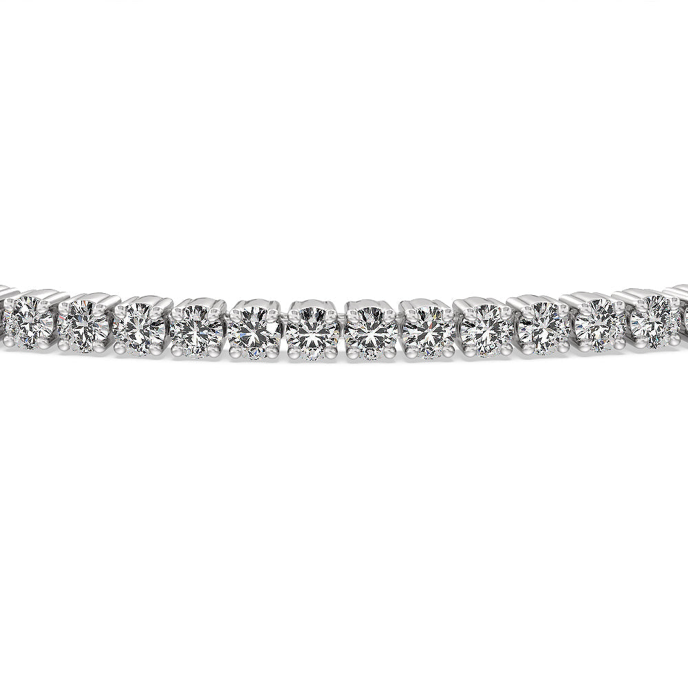 Four Prong Lab Diamond Tennis Bracelet with 1 5/8 Cut Diamond in 14KT White Gold view 3
